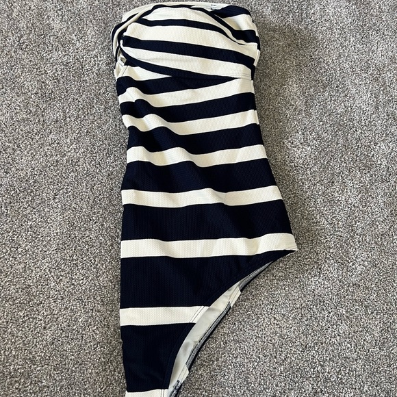 Ted Baker - Texture Stripe One-Piece Bandeau Swimsuit - Picture 6 of 6